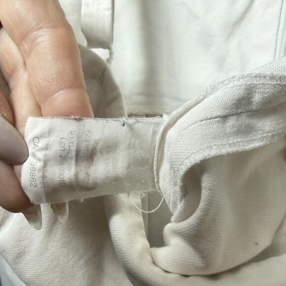 Theory Mini Ivory White Dress Spaghetti Straps Sundress Size 6 - Picture 6 of 10